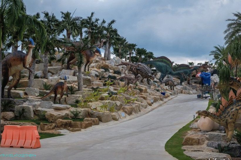 Alley of dinosaurs