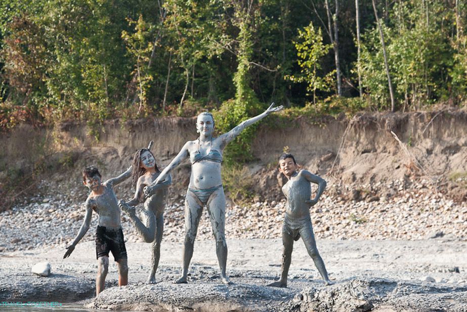 On the nearest river you can take real mud baths