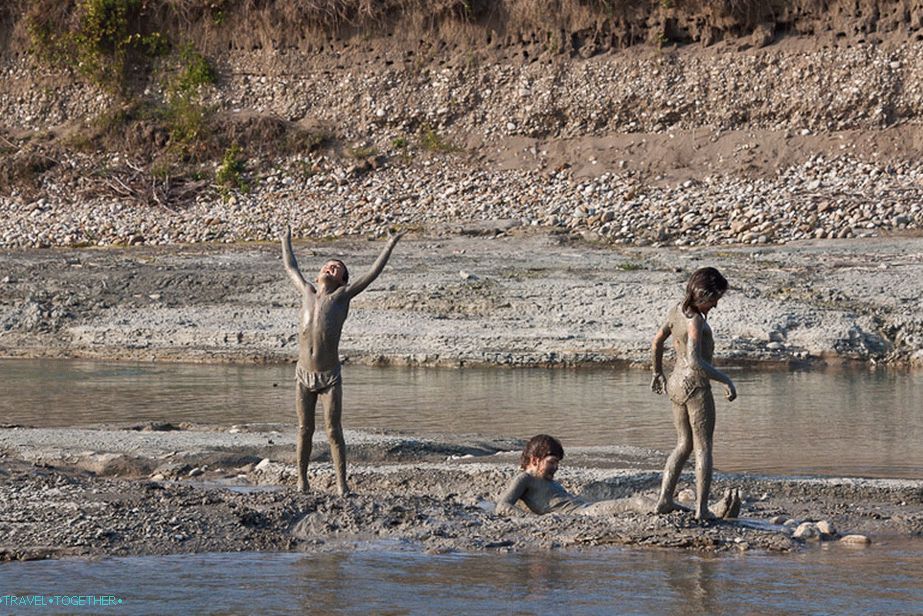 On the nearest river you can take real mud baths