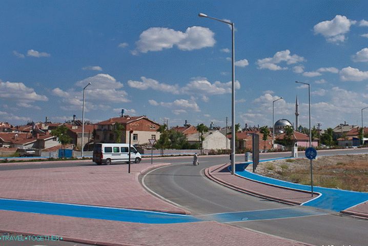 Cycle lanes. Konya. Turkey.