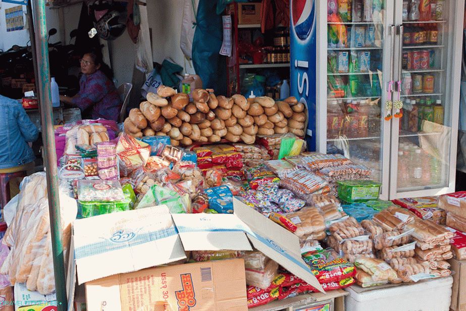 Baguettes are sold at every corner.