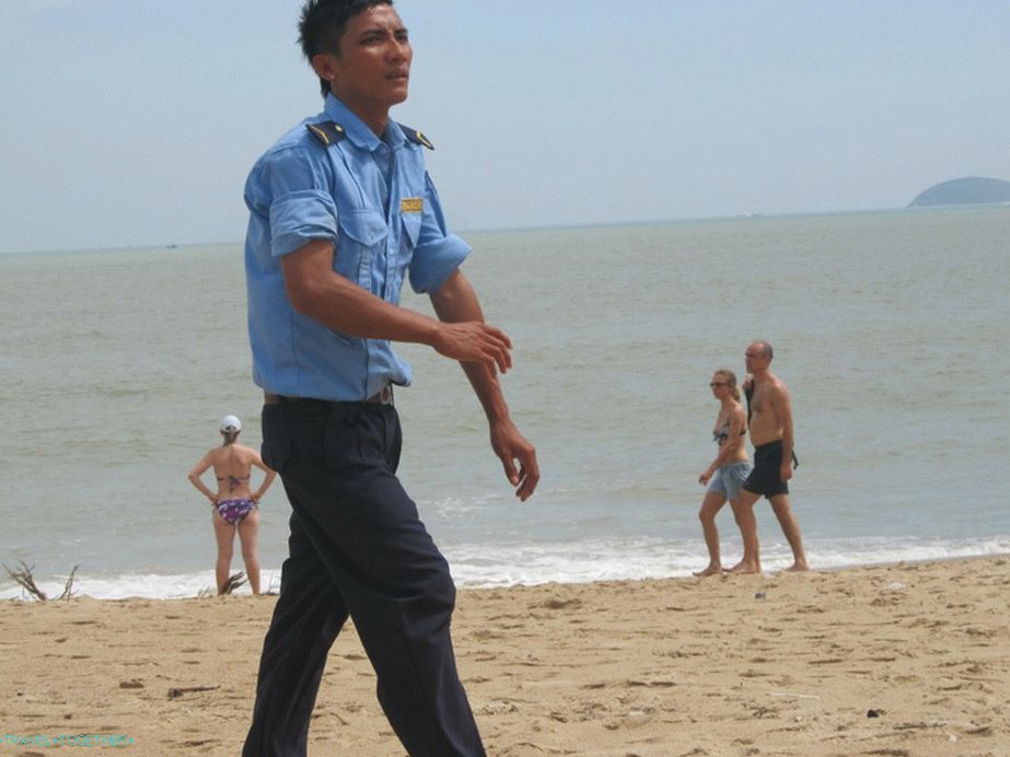 The guard on the beach in Nha Trang