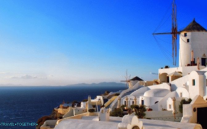Windmills on Santorini