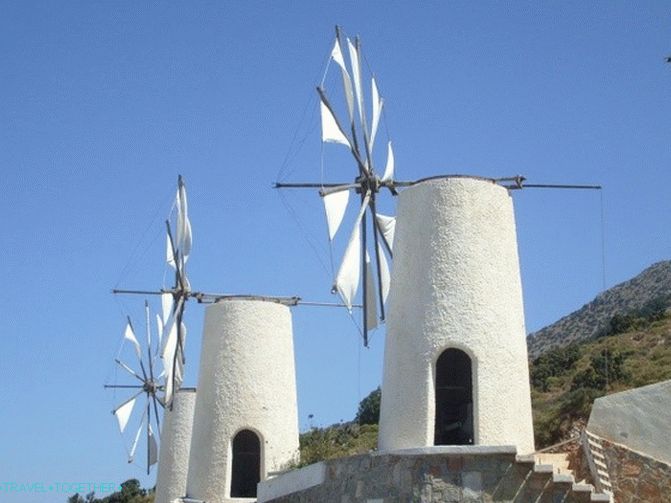 Windmills in Crete Lassithi