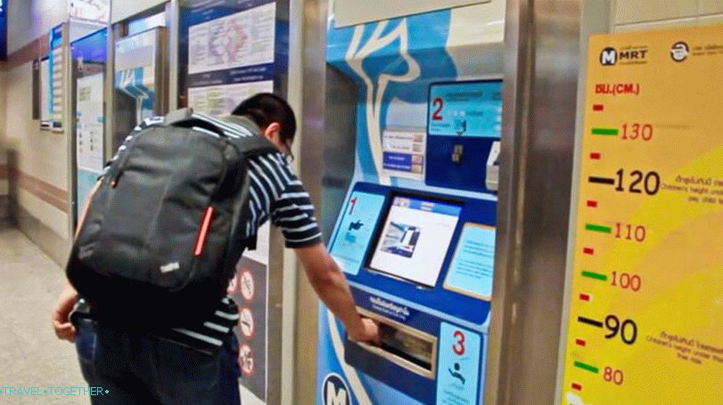 Terminal for payment of the underground metro in Bangkok