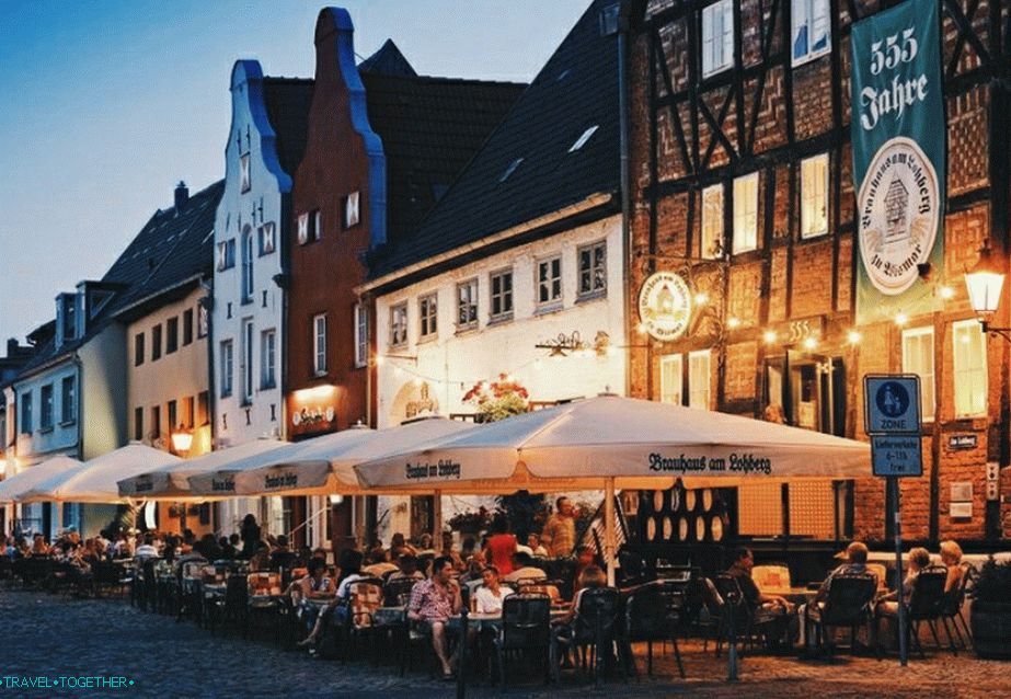 Street restaurants in Wismar