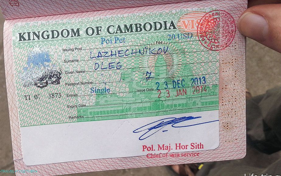 Visa to Cambodia for the Russians