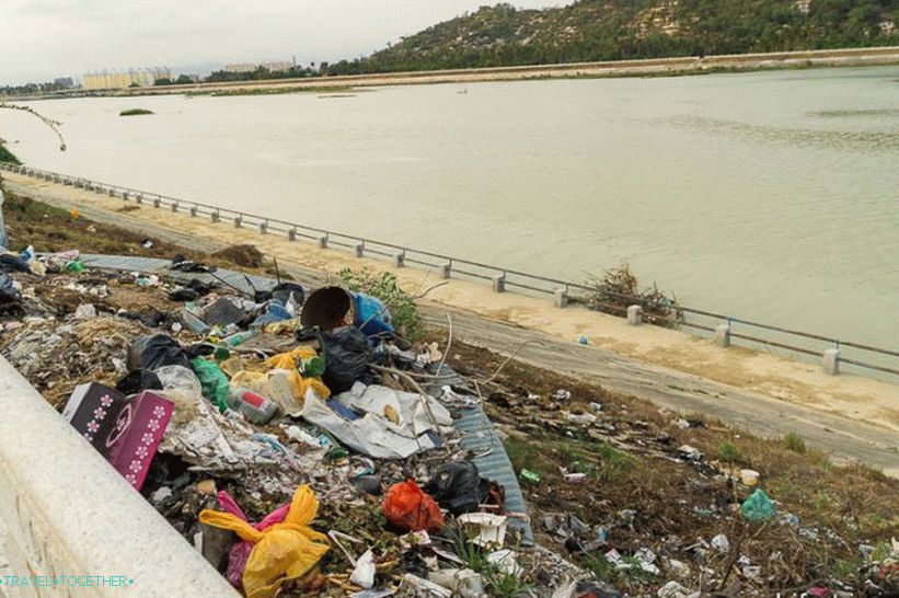 Outside the city is not so clean