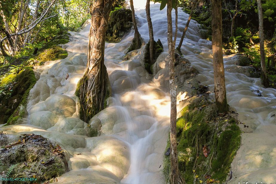 One of the Buatong Waterfall cascades