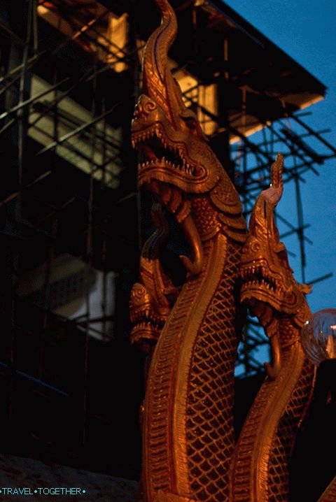 The monastery under construction nearby