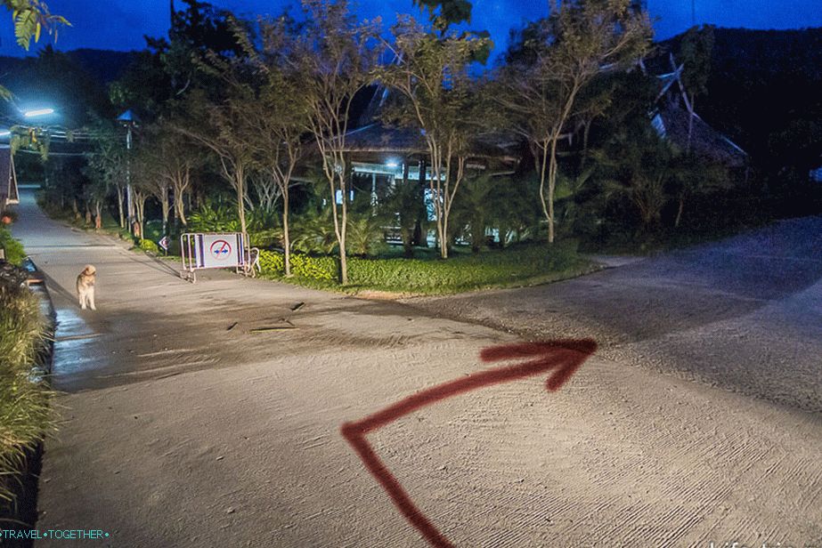 Do not walk straight, but go to the right