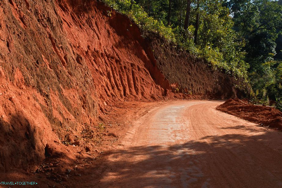 Red road to the depth of Thailand