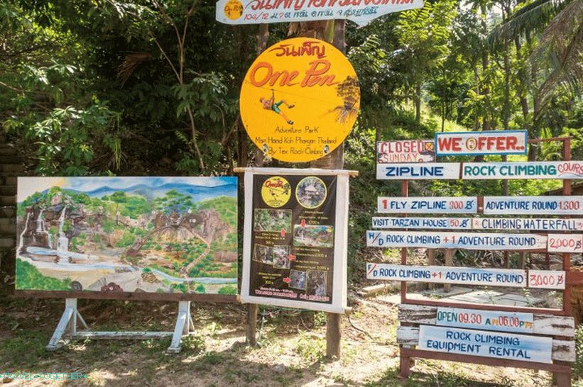 Wang Sai waterfall on Phangan and a dull amusement park