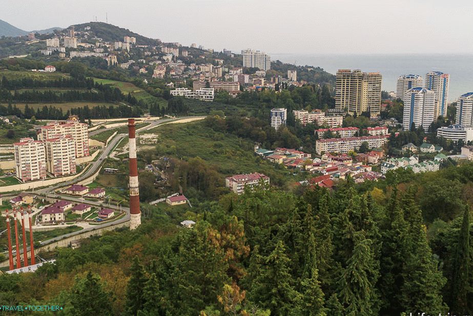 Sochi from a height: the districts of Jan Fabricius and Bytkha