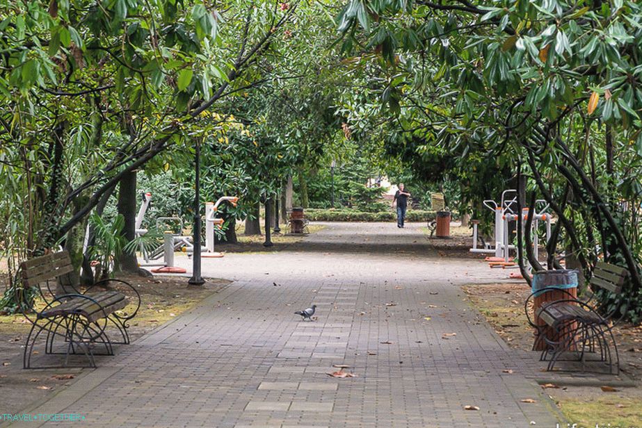 Square on the embankment of the river