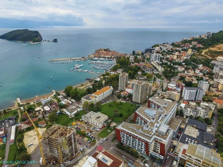 Budva from quadcopter