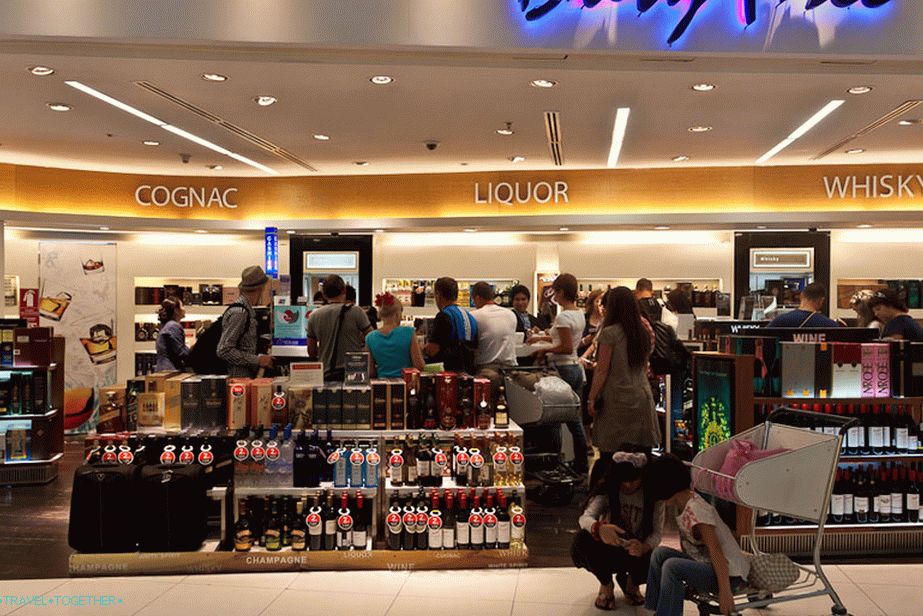 All Russians are stocking booze, the rest are empty pavilions