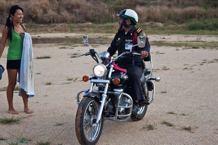 Smiling and affable policeman