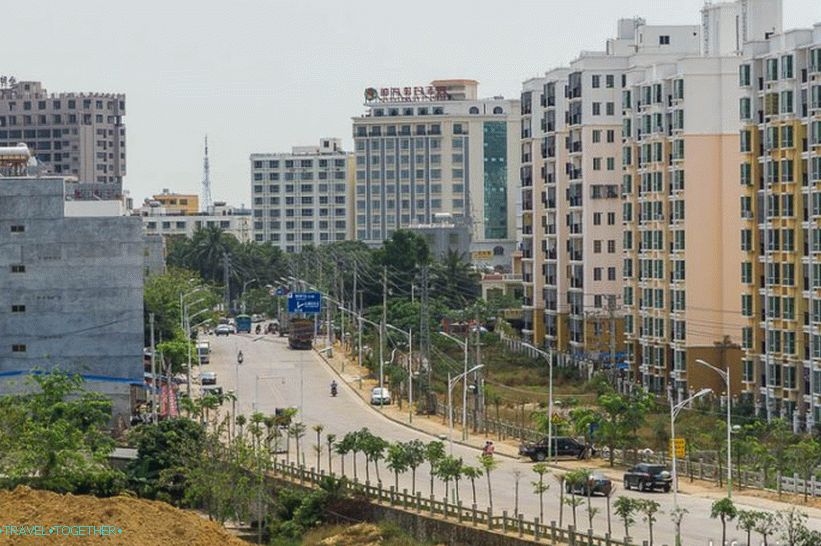 The height of buildings is generally higher than in Thailand