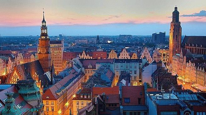The historical center of Wroclaw