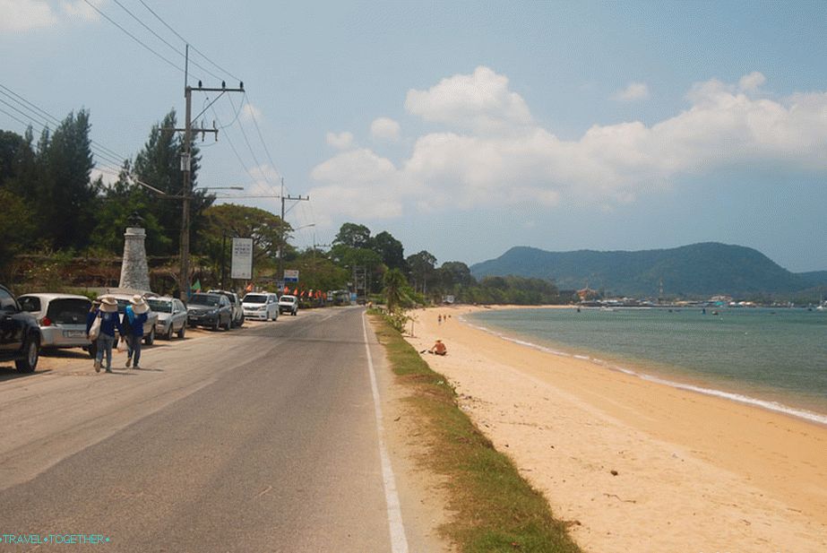 Road along the beach
