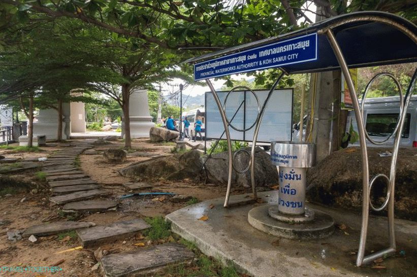 Clean drinking water in the fountain, drank - not dead