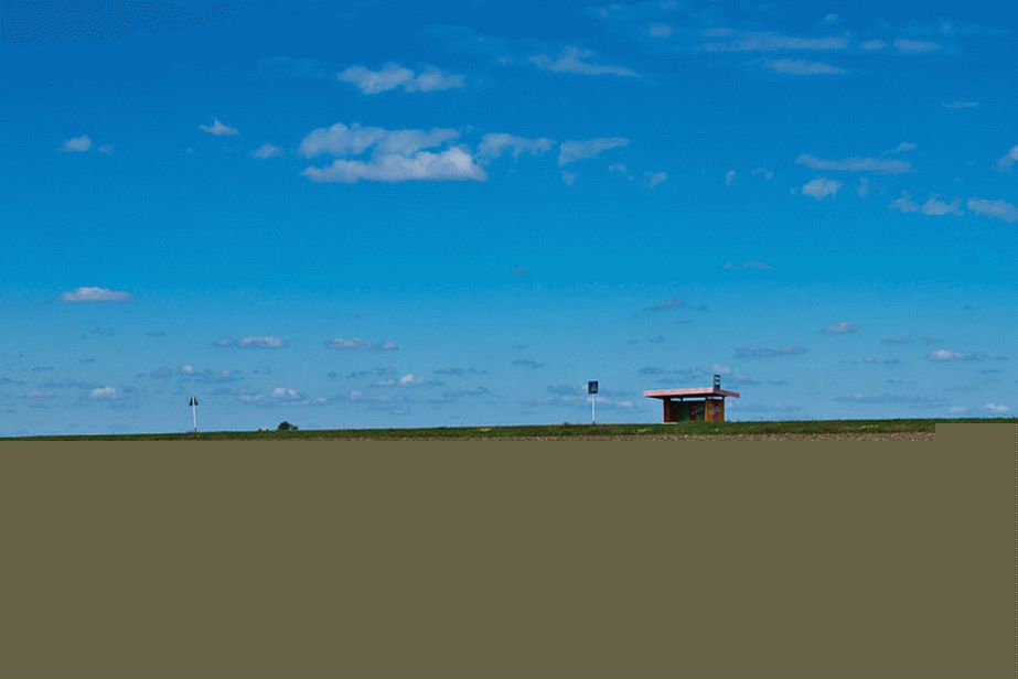 Lonely stop in the field