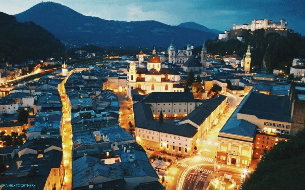 Salzburg at night