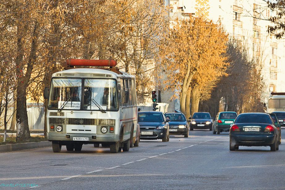 In Kaluga, buses run on gas