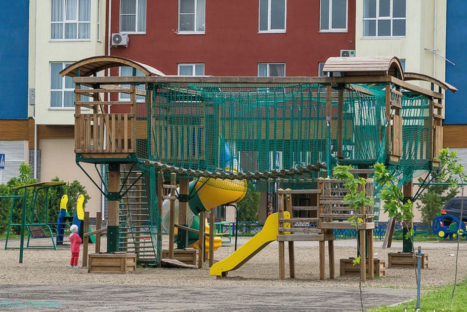 Children's playground near the central house