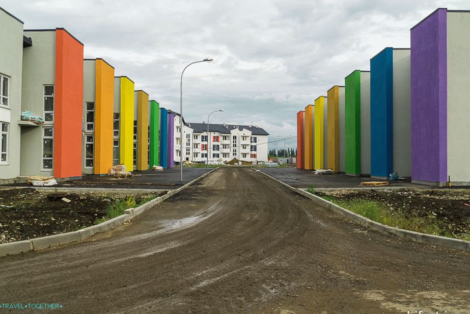 These are also townhouses, but their area is smaller.