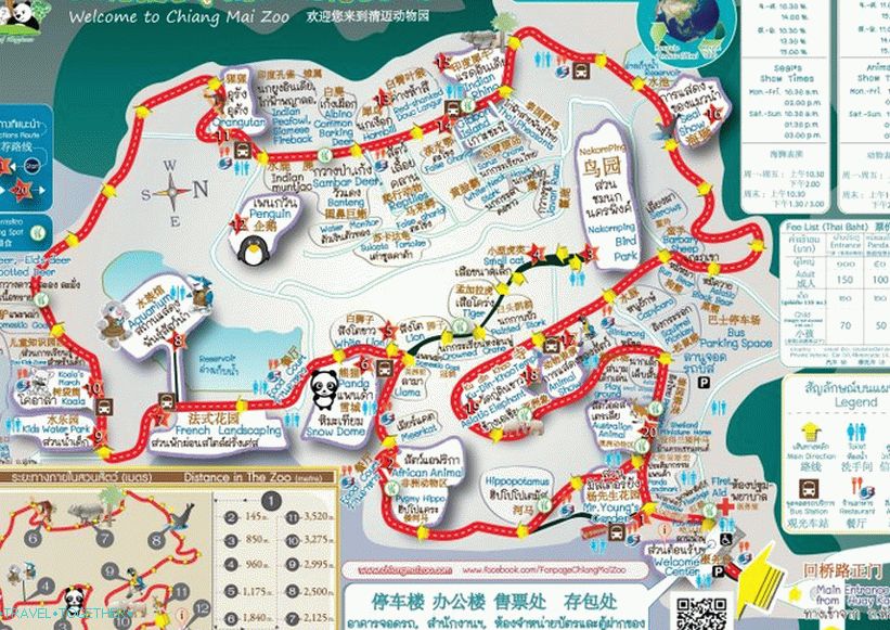The scheme of the zoo in Chiang Mai