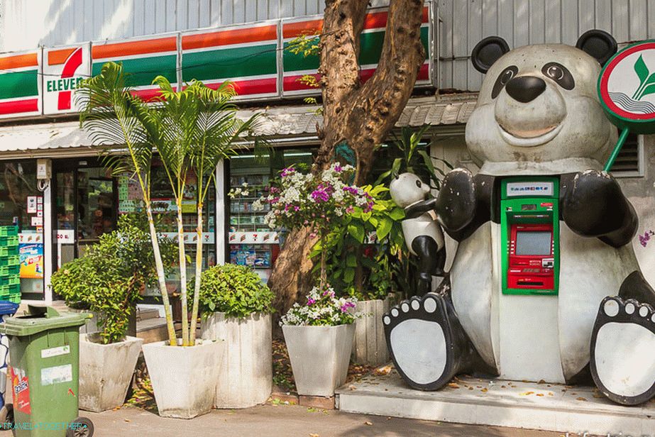 Omnipresent 7-11 and ATM in the form of a panda